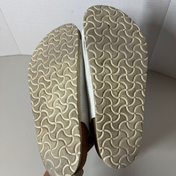 Birkenstock Rare White Cutout Leather Sandals  Comfort Summer Shoes Size 41 - Picture 14 of 15